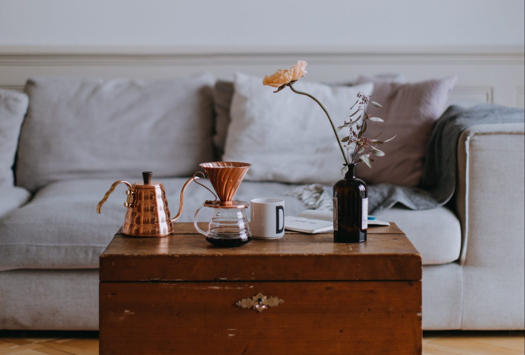 brown wooden chest box