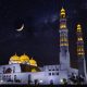 white and gold dome building under starry night