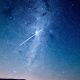 shooting star under blue sky