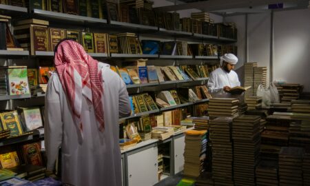 two men inside book store