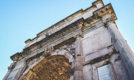 low angel photography of concrete mansion