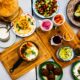 assorted foods on table