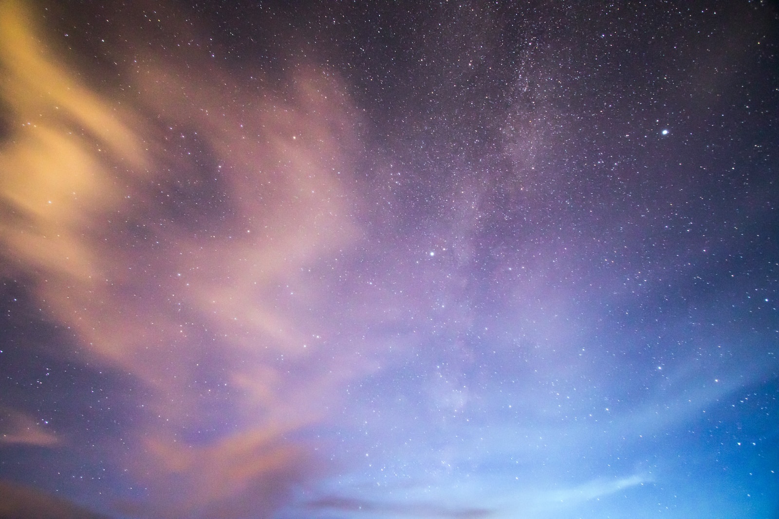 low angle view of nebula