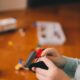 toddler's playing building block toys