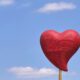 red heart balloon under blue sky during daytime