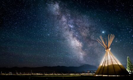 Photo of Teepee Under A Starry Sky