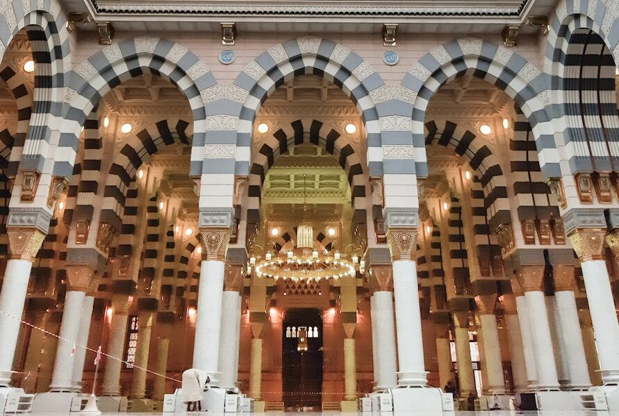 Low-Angle Shot of Al Masjid An Nabawi in Saudi Arabia