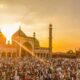 Photo Of People In Front Of Mosque During Golden Hour