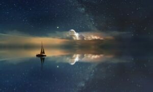 black sailing boat digital wallpaper